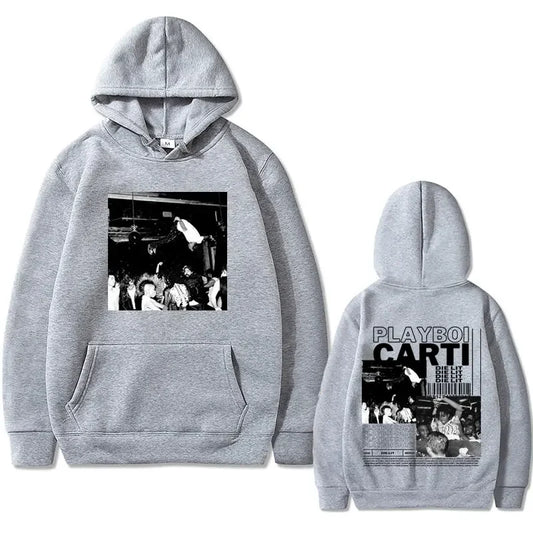 Hip Hop Rapper Playboi Carti Die Lit Music Album Hoodie Men's Fleece Cotton Sweatshirt