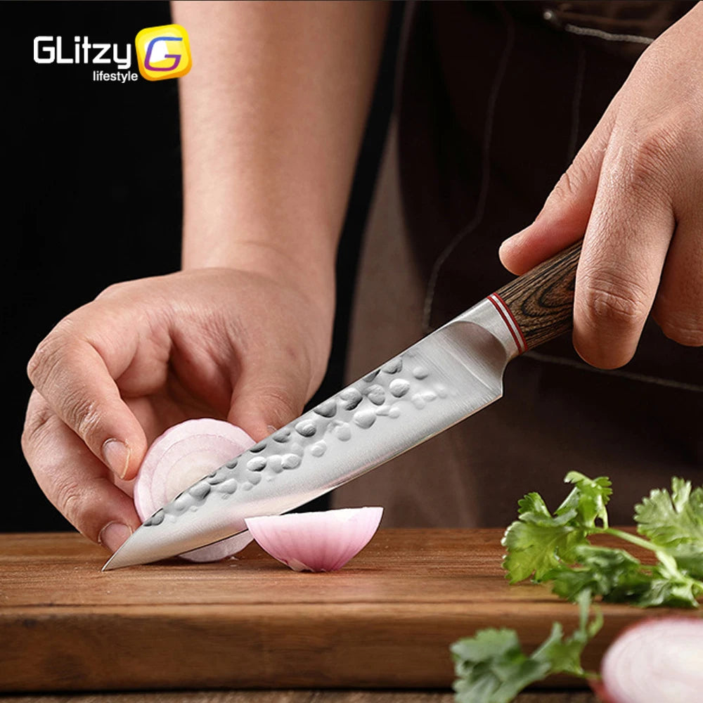 Kitchen Knife Stainless Steel Japanese Chef Knife Full Tang Forged Cleaver Butcher Knife