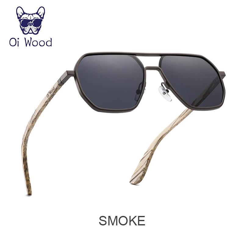 Alloy Sunglasses Men Women Wooden Polarized Sun Glasses Driving
