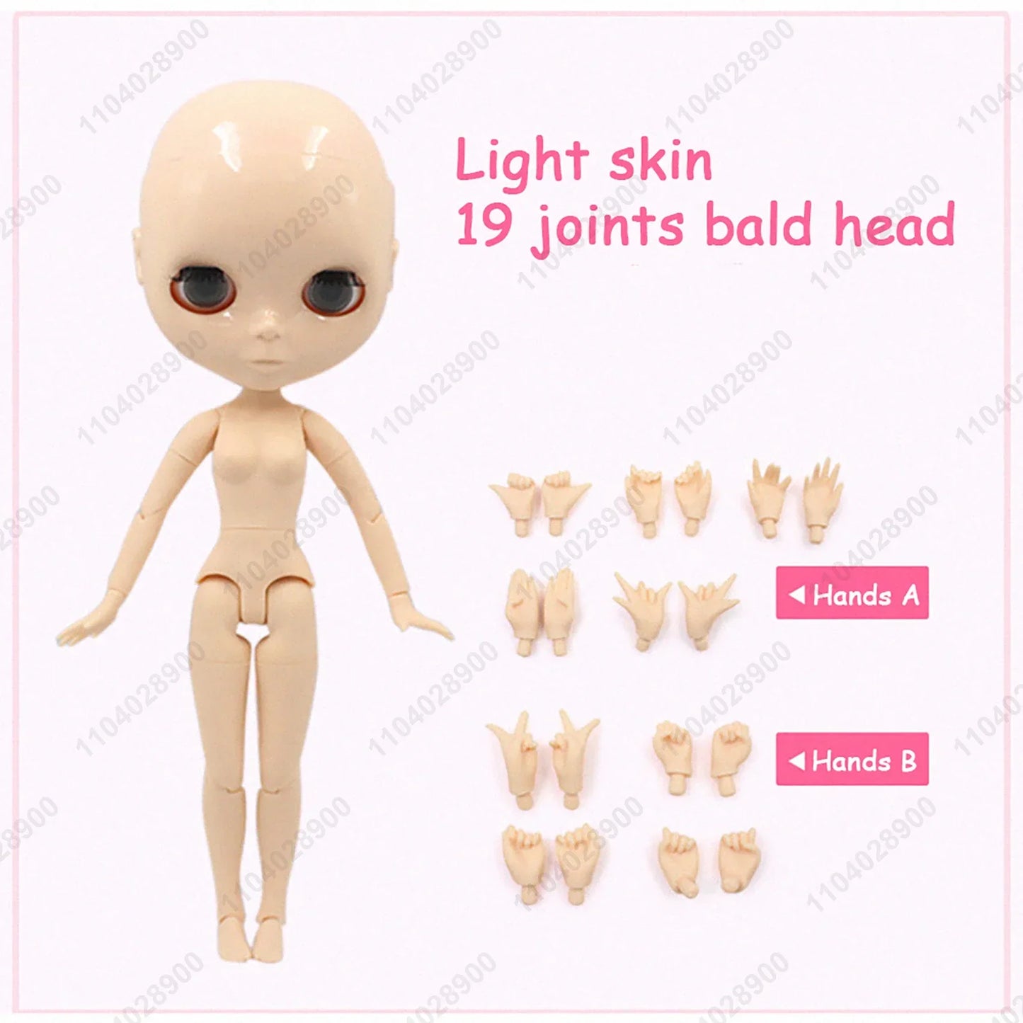 ICY DBS Blyth Doll 19 Joints 1/6 Body 30CM BJD Doll Body No Wig Bald Head No Make-up Practice For Beginner DIY Costume Doll Gift