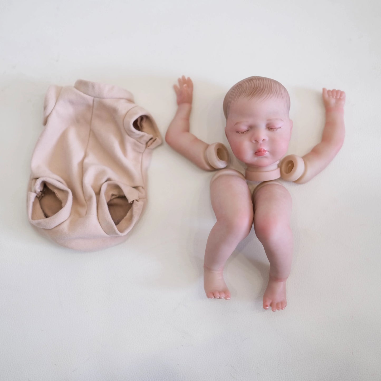 NPK 10inch luna Finished Newborn Baby Doll Size Already Painted Lifelike Soft Touch Flexible finished Doll Parts