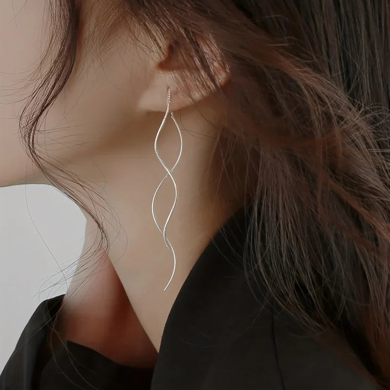 EVISPOL Long Tassel Earlines Fashion Dangle Earrings Before & After The Wave Design Suitable for Christmas Halloween Women Gift