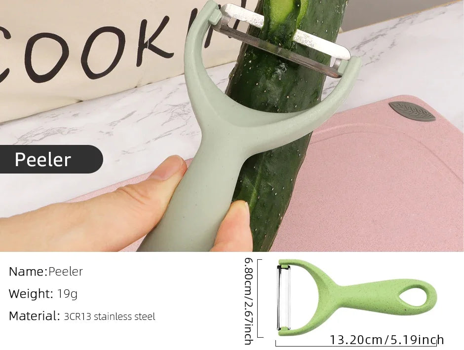 Kitchen Knife Set Professional Chef Accessories Bread Knife Scissors Vegetable