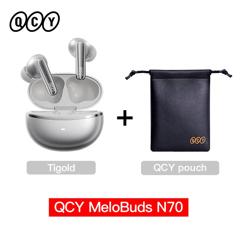 QCY HT18 MeloBuds N70 Wireless Earbuds Bluetooth 6.0 Hi-Res LDAC Earphones Adaptive ANC Dual-driver Headsets in-Ear Detection