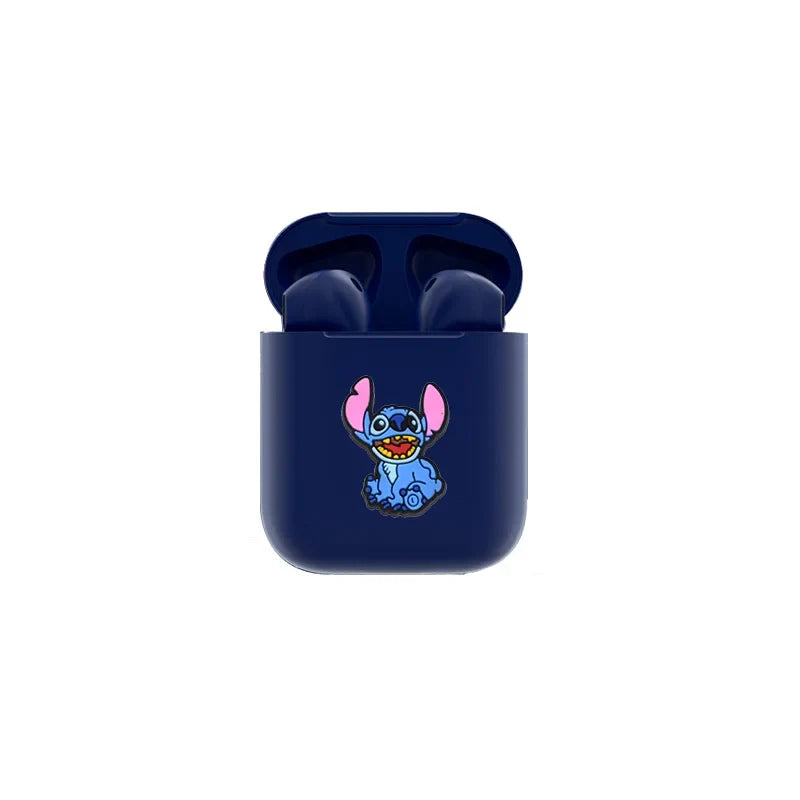 Disney's New TWS i12 Wireless Headphones Bluetooth Stitch 5.0 Headphones Matte Macaron Headphones with Microphone Handsfree