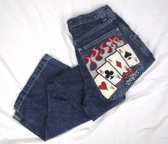 JNCO Jeans: Men Y2K Harajuku Baggy Denim