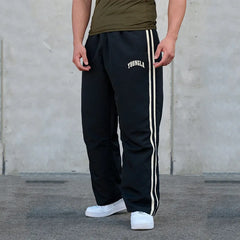 Men's Sports Pants Double Stripe Stitching Casual Fitness Sports Print Gym Loose