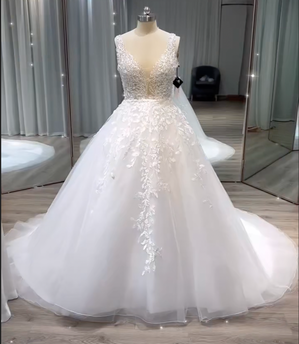 White Bridesmaid Dresses: Wedding Dresses For Women A Line Ivory Lace Bride