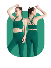 2 Piece Yoga Clothes Women's Tracksuit Quick Dry Set Breathable Fitness Suit