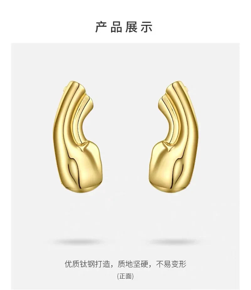 Punk Vintage Half Ear Contour Metal Ear Clip Stud Earrings For Women girls Ear Bones Clip Fashion Earring Jewelry Gift