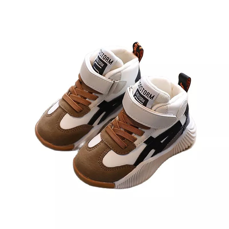 Toddler Sneakers  Fashion Kids Shoes  For Girls and Boys Autumn Boots PU Leather Baby