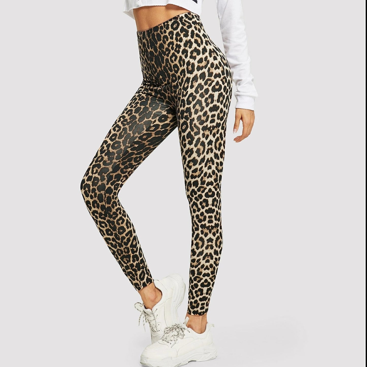 Leopard Print Leggings Women's High Waisted Yoga Pants Fitness Push Up Leggins