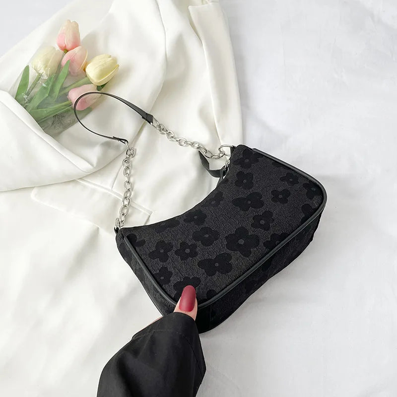 Fashion Felt Shoulder Bags For Women Small Casual Underarm Bag Female Handbag