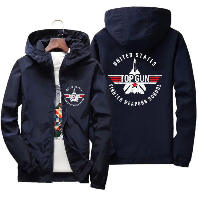 Mens Pilot Hoodies: Slim Fit Zipper | Hooded Jacket | Mens Aviator Jacket