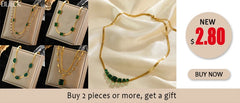 316L Stainless Steel Exaggerated Gold Color Thick Chain Pendant Necklace For Women