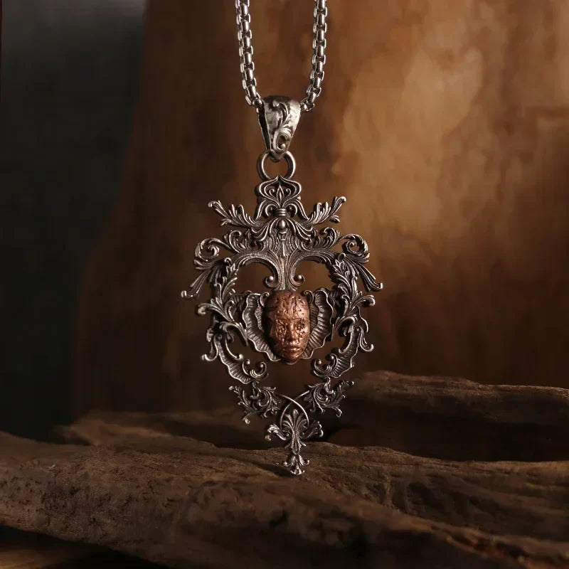Dante Purgatory Cross Necklace Vintage Christian Passion Jesus Cross Pendant Male and Female Catholic Amulet Jewelry Gift