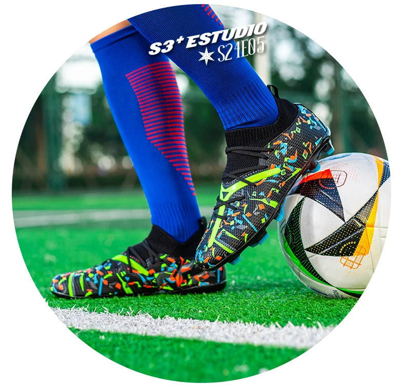 Mens Football Field Boots Ultralight Turf Indoor Society Training Soccer Shoes Cleats