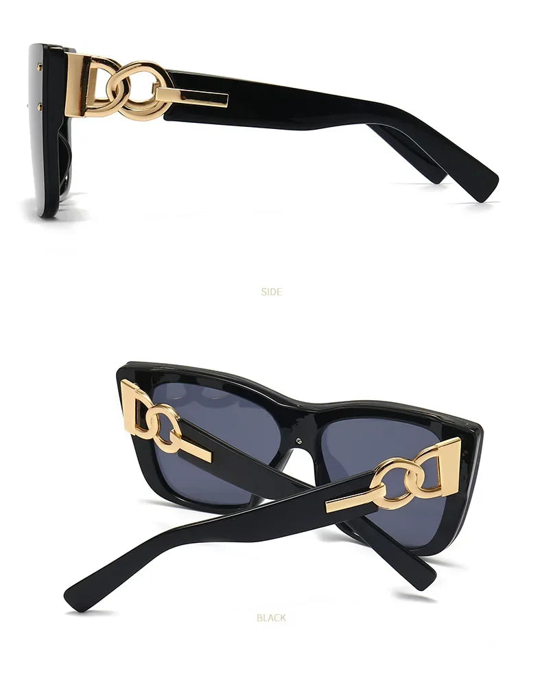 2025 New Fashion Big Frame Cat Eye Sunglasses For Ladies Street Shot Fashionable Sunglasses for Women Driving Shades UV400