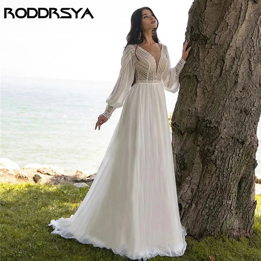 White Bridesmaid Dresses: Wedding Dresses For Women Chiffon Puffy Sleeve
