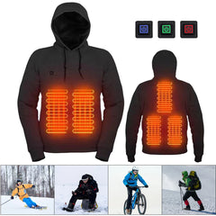 5 Heating Zones Heated Jacket Men Women Vintage Gothic Cozy USB Rechargeable