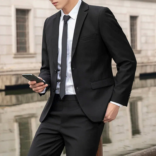 Fashion Business Men's Professional Dress Solid Color Trend Casual Gentleman