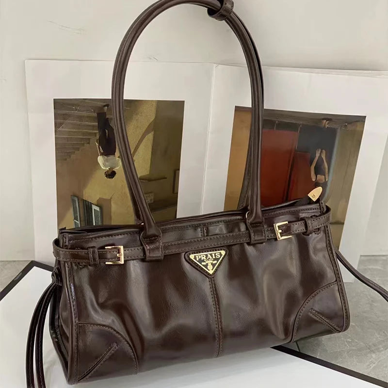 Casual Belt Buckle Suede Bag For Women fashion Single Shoulder Underarm