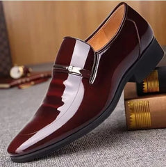 Luxury Business Oxford Leather Shoes Men Breathable Patent Leather Formal Shoes