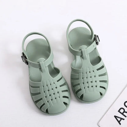 Sandalia Child Beach Shoes for Sea Summer Girls Gladiator Sandals Baby Soft Non-slip Princess Jelly Shoes Boy Roman Flip-flops