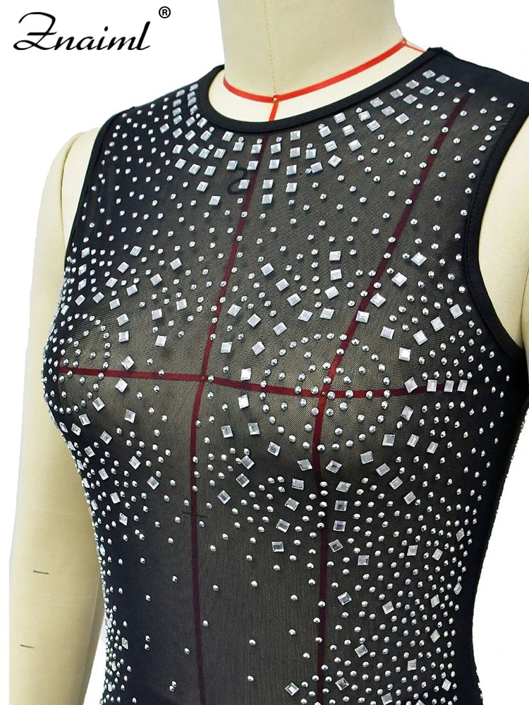 Formal attire Dresses: Rhinestone Christmas Evening Bodycon Long Dress