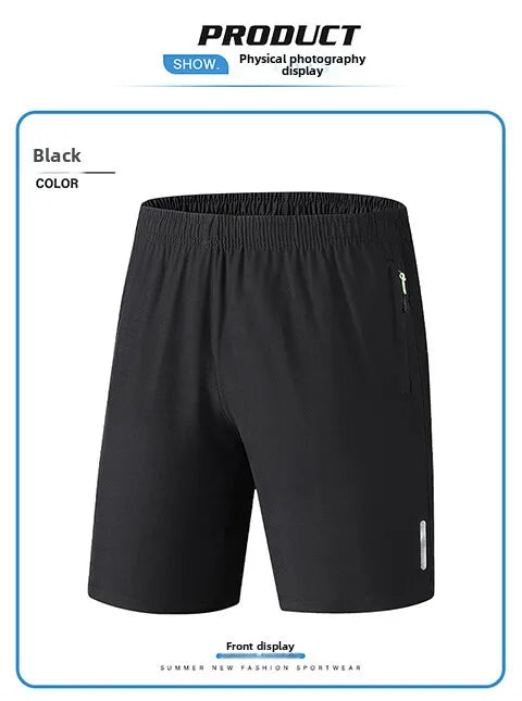 2025 New Trendy Ice Silk Quick-Dry Casual Outdoor Sports Shorts for Men - Large Size 5-Inch Shorts, Breathable & Comfortable