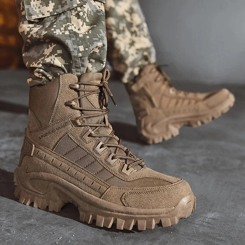 Men Military Tactical Boots Winter Waterproof Leather For Male Tactical Army Desert Boots