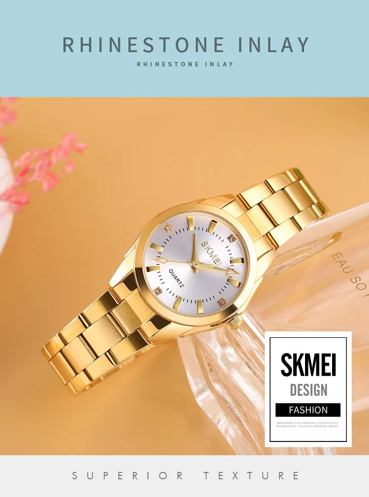 Skmei Japan Movement Luxury Quartz Watches For Women Thin Lady Hour Ladies Reloj Mujer Fashion Simple Quartz Women Watch 1620