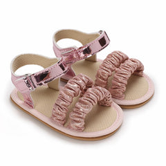 Infant Baby Shoes Girl Shoes Girl Sandals PU Leather Bowknot Rubber Sole