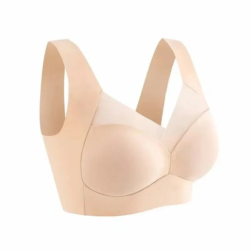 Ice Silk Seamless Sport Bra Gather Prevent Sagging Underwear No Steel Ring