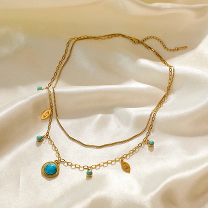 316L Stainless Steel Pearl Heart Pendant Necklace For Women Gold Color