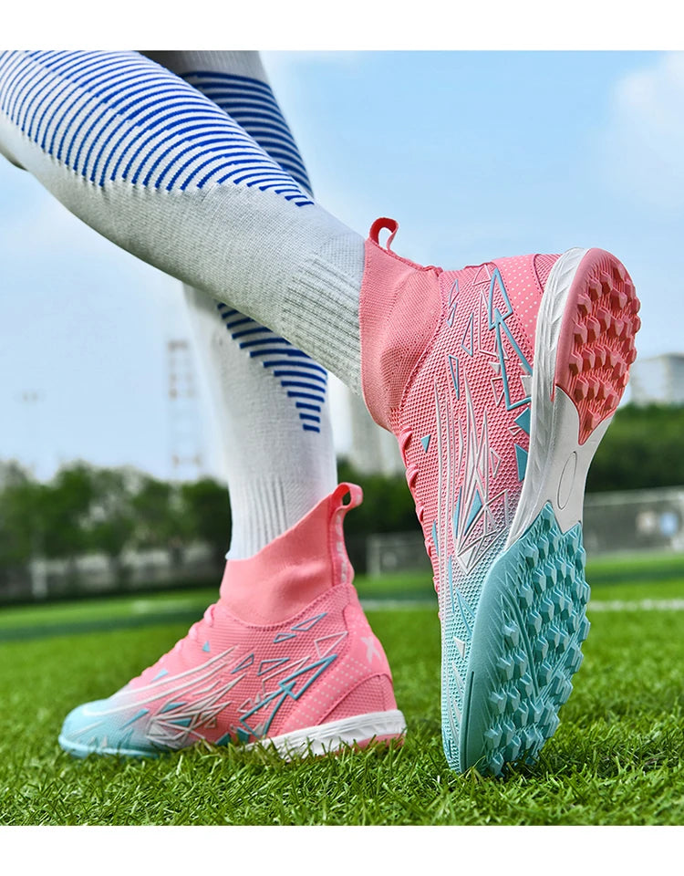 Men Sneakers Soccer Shoes Cleats Breathable Adult Kids TF/FG Football Boots