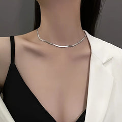 Fashion Stainless Steel Gold Plated Chain Necklace for Women Golden Choker