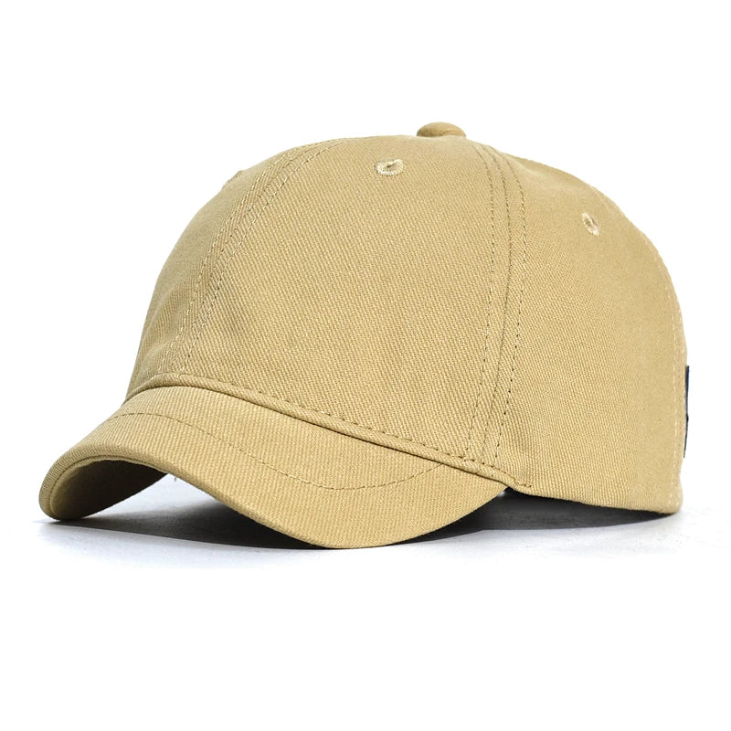 Short Brim Cotton Baseball Cap Men Women Casual Vintage Dad Hat Adjustable