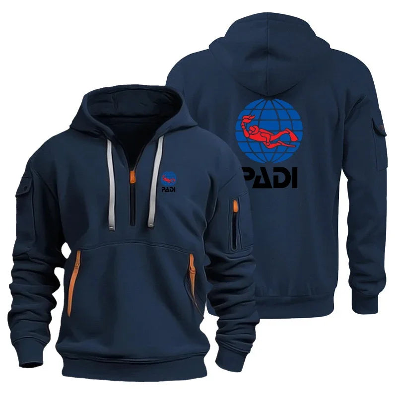 Padi's new men's casual sportswear, men's hooded sportswear, outdoor activity training clothes, printed fashionable home furnish