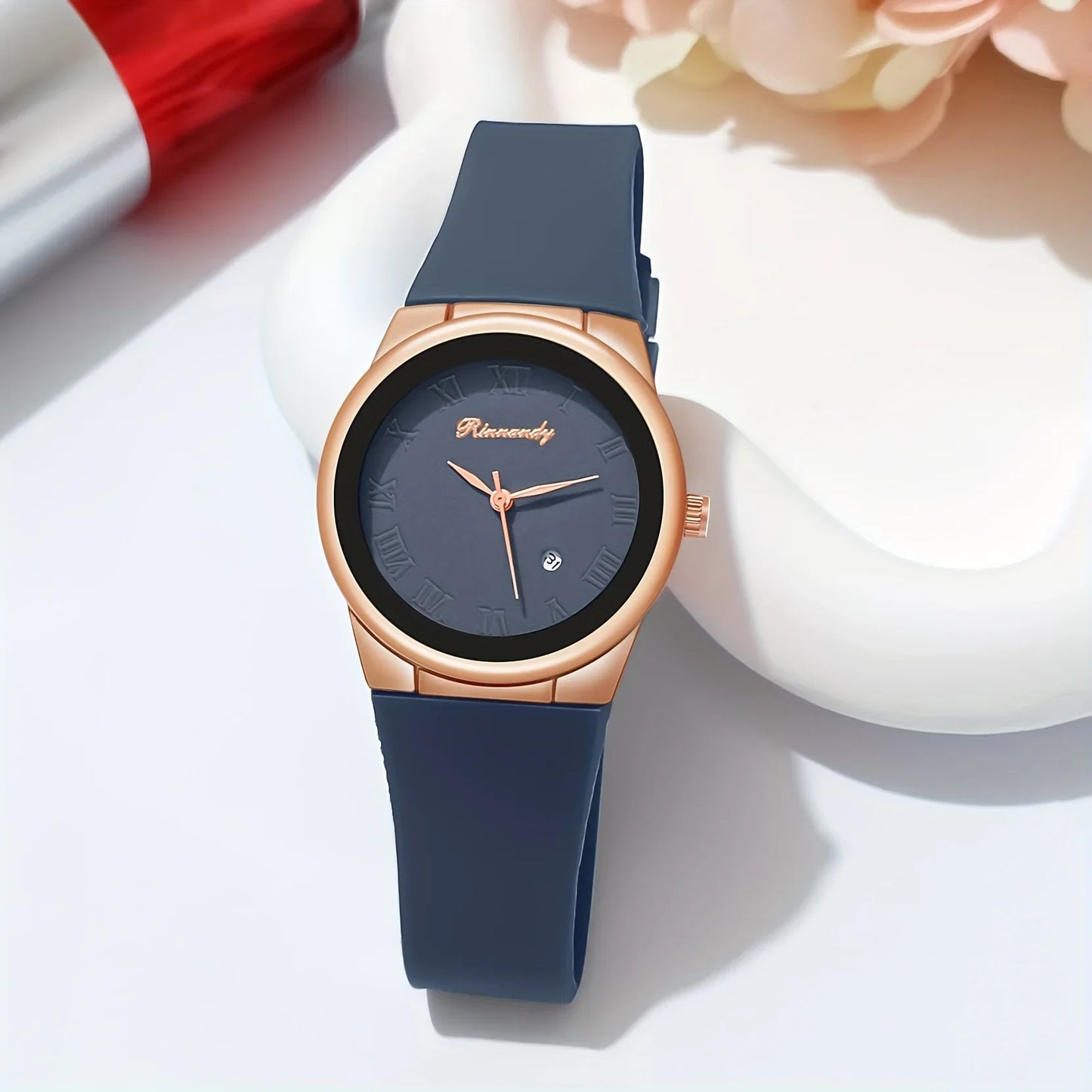 Fashion Roma Dial Women Calendar Quartz Watches Casual Silicone Band Ladies Sports Wristwatch Reloj Mujer