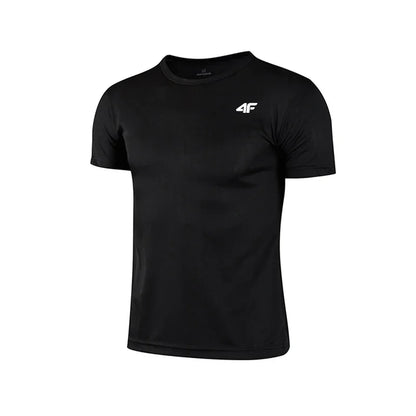 Men's Summer Exercise Trainning T-shirt High Quality Breathable Quick Dry Short Sleeved Top Marathon Gym Fitness Basketball Tees