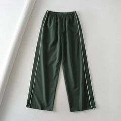 Women Low Waist Loose Wide Leg Pants Quick Drying Footed Cargo Pants