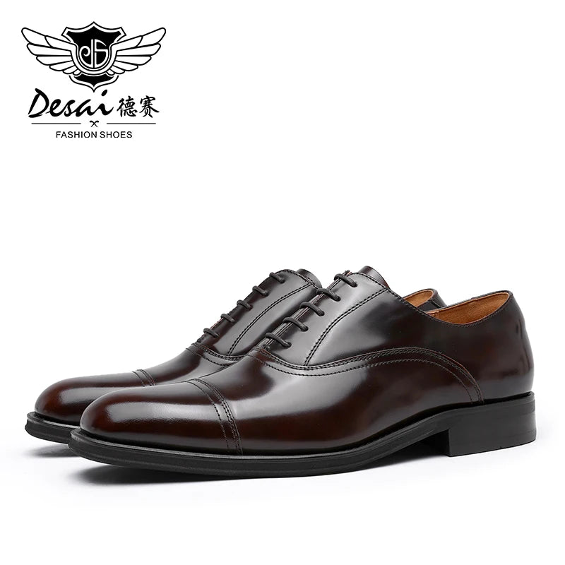 DESAI Men Shoes Brand Oxfords Genuine Leather Italian Business Classic Formal Men Dress Shoes For Men New Design Footwear