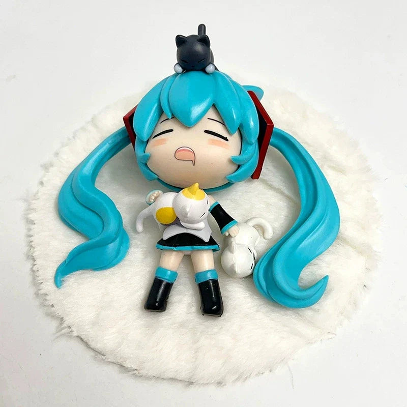 Student Girl Hatsune Miku  Action Figures Fashion Figure Model Miku Room Decorations PVC Collection Model Doll Toy