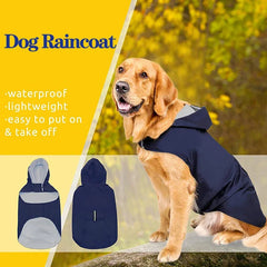 Dog Raincoat Small Large Dogs Waterproof Pet Clothes Reflective Dogs Rain Coats