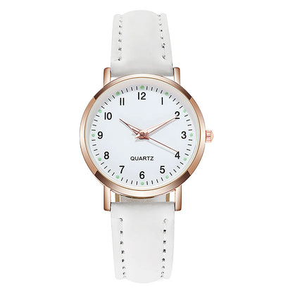Reloj Mujer Fashion Watch For Women Leather Belt Watches Ladies Luxury Analog Quartz Luminous Wristwatch Clock Relogio Feminino