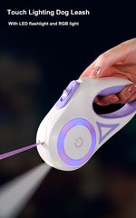 3M 5M Automatic Retractable Dog Leash LED Luminous Leading Fashion Light Straps