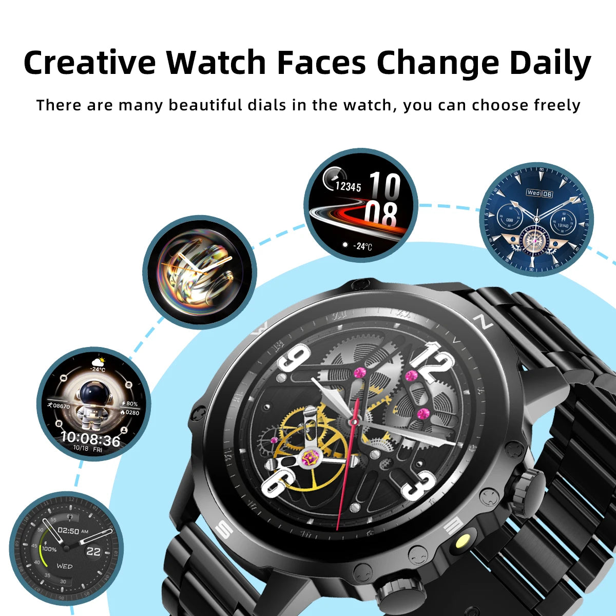 2026 NEW Smartwatch for Android/IOS Bluetooth Call Answer Music Player Multi-sports Modes Custom Dial Sport Watch Men Women