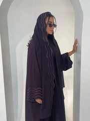 Arab Dubai Arabic Turkey Islam Muslim Kimono Abaya With Hijab Prayer