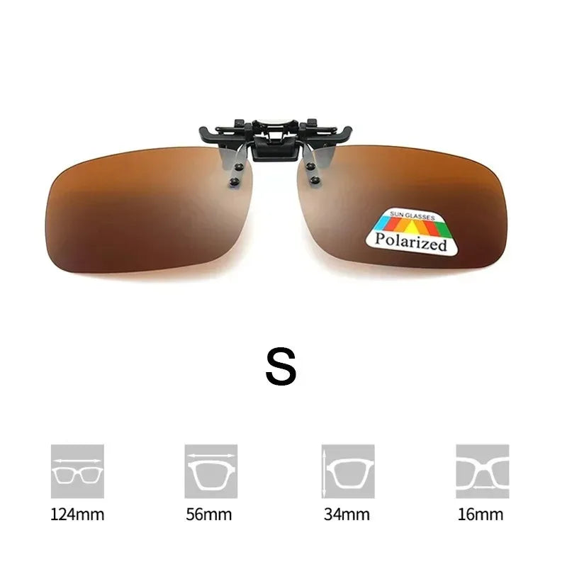 Polarized Clip Sunglasses Myopia Glasses Clip Driver Fishing Night Vision Myopia Clipon Sun Shading Eyeglasses